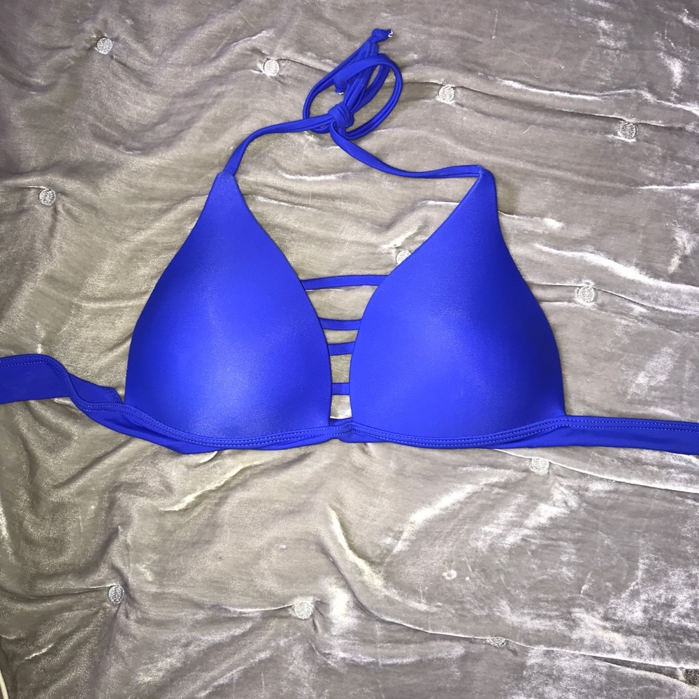 royal blue push up bikini top